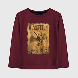 Детский лонгслив Led zeppelin swan song logo