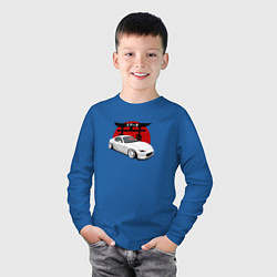Лонгслив хлопковый детский Mazda MX5 Miata ND JDM, цвет: синий — фото 2