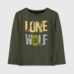 Детский лонгслив Lone Wolf - одинокий волк