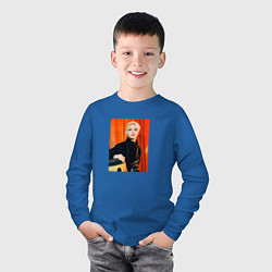 Лонгслив хлопковый детский Felix Stray Kids Circus, цвет: синий — фото 2
