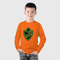 Лонгслив хлопковый детский Jamaica Shield, цвет: оранжевый — фото 2