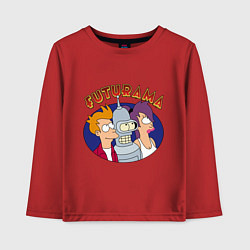 Лонгслив хлопковый детский Fry Bender Leela, цвет: красный