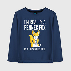 Детский лонгслив В действительности я лис Фенек