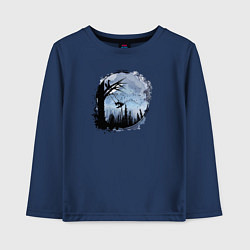 Детский лонгслив Лисичка на качелях