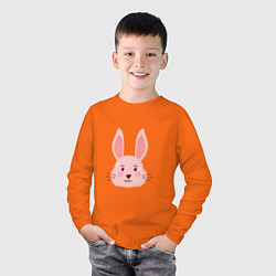 Лонгслив хлопковый детский Pink - Rabbit, цвет: оранжевый — фото 2