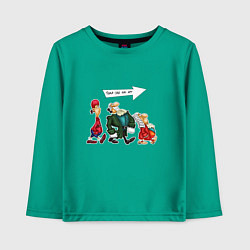 Лонгслив хлопковый детский Троица-Остров Сокровищ, цвет: зеленый