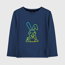 Лонгслив хлопковый детский Love - Rabbit, цвет: тёмно-синий