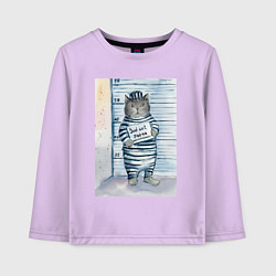 Детский лонгслив Акварельный рисунок плохой кот