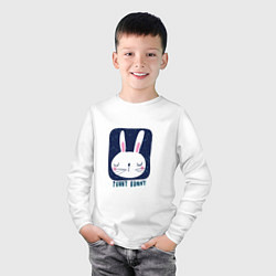 Лонгслив хлопковый детский Funny - Bunny, цвет: белый — фото 2