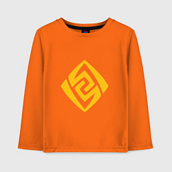 Лонгслив хлопковый детский Гео Genshin Impact, цвет: оранжевый