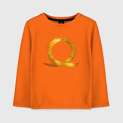 Лонгслив хлопковый детский Golden logo GoW Ragnarok, цвет: оранжевый