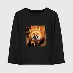 Детский лонгслив Лиса показывает язык