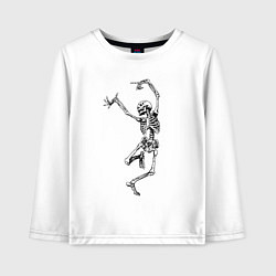 Детский лонгслив Скелет и балет