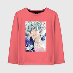 Лонгслив хлопковый детский Рюноскэ Цунаши - Семёрка идолов, цвет: коралловый