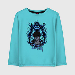 Лонгслив хлопковый детский Solo Leveling Ant King, цвет: бирюзовый