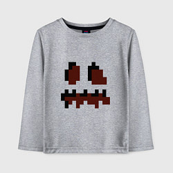 Детский лонгслив Лицо тыквы - Хеллоуин - Майнкрафт