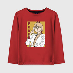 Лонгслив хлопковый детский Милая Пауэр, цвет: красный