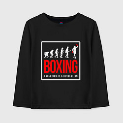 Детский лонгслив Boxing evolution its revolution