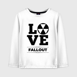 Лонгслив хлопковый детский Fallout love classic, цвет: белый