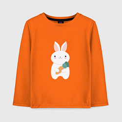 Лонгслив хлопковый детский Carrot rabbit, цвет: оранжевый
