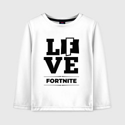 Лонгслив хлопковый детский Fortnite love classic, цвет: белый