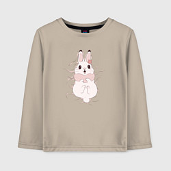 Детский лонгслив Cute white rabbit