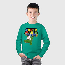 Лонгслив хлопковый детский Super Mario - Spike - Character, цвет: зеленый — фото 2