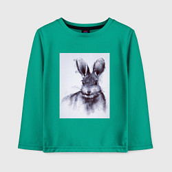Лонгслив хлопковый детский Rabbit symbol 2023, цвет: зеленый