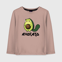 Лонгслив хлопковый детский Avocado - AvoCATo - Joke, цвет: пыльно-розовый