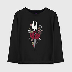 Лонгслив хлопковый детский Knight The Hollow Knight Adventure Game, цвет: черный