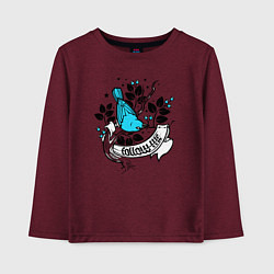 Детский лонгслив Птица и ягоды - follow me