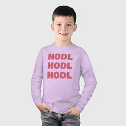 Лонгслив хлопковый детский Hodl Вязанный, цвет: лаванда — фото 2