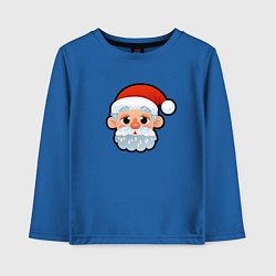 Лонгслив хлопковый детский Мультяшный Санта Клаус, цвет: синий