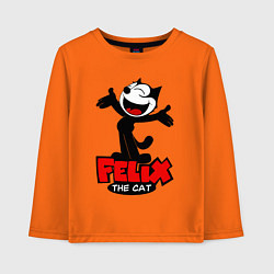 Лонгслив хлопковый детский Happy Cat Felix, цвет: оранжевый