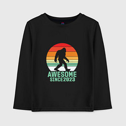 Детский лонгслив Awesome since 2023