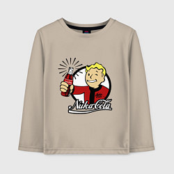 Лонгслив хлопковый детский Vault boy - nuka cola, цвет: миндальный