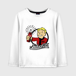 Лонгслив хлопковый детский Vault boy - nuka cola, цвет: белый