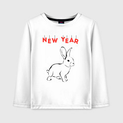 Детский лонгслив New year rabbit