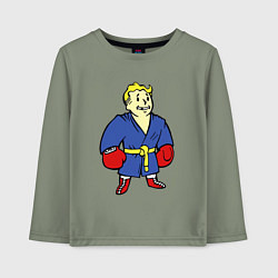 Лонгслив хлопковый детский Vault boy - boxer, цвет: авокадо