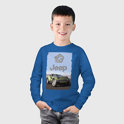 Лонгслив хлопковый детский Chrysler Jeep - concept, цвет: синий — фото 2