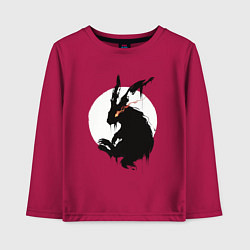 Детский лонгслив Черный кролик 2023