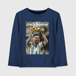 Детский лонгслив Lionel Messi - world champion - Argentina