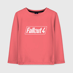 Лонгслив хлопковый детский Fallout 4 - computer game - action, цвет: коралловый