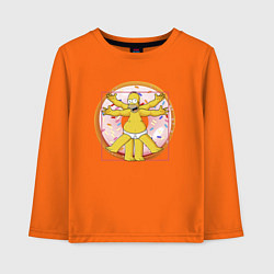 Детский лонгслив Канонические пропорции Гомера Симпсона - remake