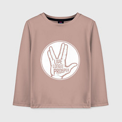 Детский лонгслив Стар трек - Живи долго и процветай