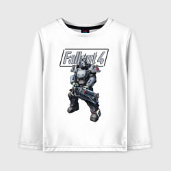 Лонгслив хлопковый детский Fallout 4 - Ultracite Power Armor, цвет: белый