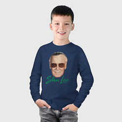 Лонгслив хлопковый детский Mister Stan Lee, цвет: тёмно-синий — фото 2