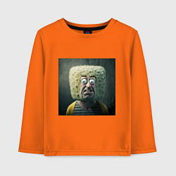 Детский лонгслив Человек-квадратная голова