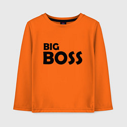 Детский лонгслив Большой босс - темная