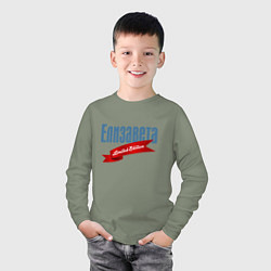 Лонгслив хлопковый детский Елизавета - limited edition, цвет: авокадо — фото 2